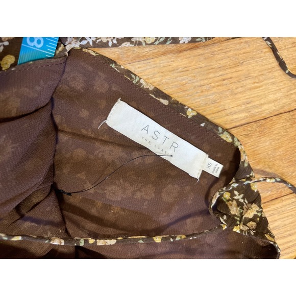 ASTR The Label Floral Print V Neck Smocked Waist Maxi Dress Womens XS Whimsy - Picture 6 of 11